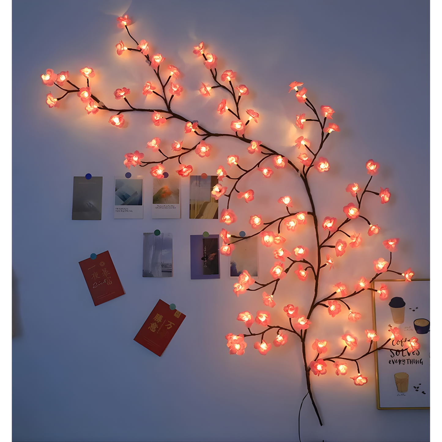 Guirlande LED Fleur de Cerisier – 96 LED USB, 8 Modes, Décoration Chambre